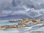 Ierse kust rif, Aquarel, 54x74cm, 2001