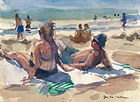 Strand, Aquarel, 21x30cm