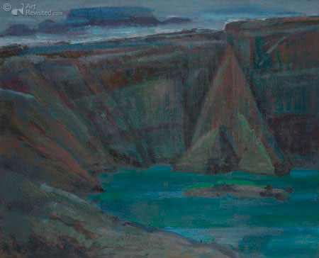 Jan van Loon, Kratermeer Ijsland I, 1993, o-d, 96x118cm